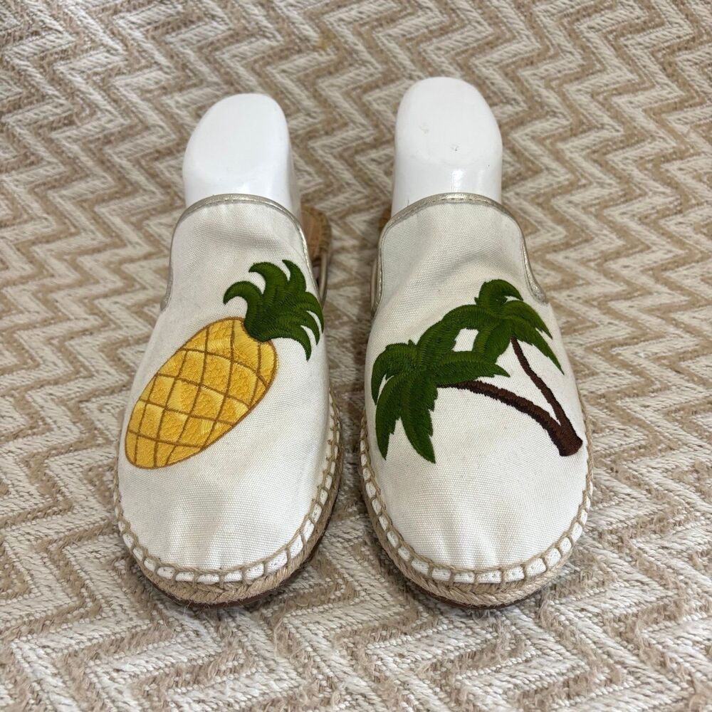 Circus by Sam Edelman Women's Leni Pineapple Palm Canvas Espadrille Flats Size 9